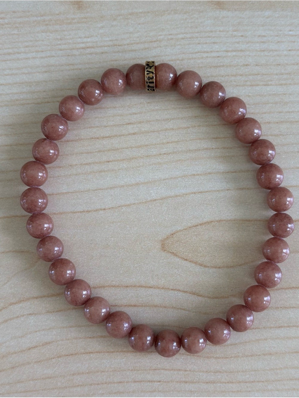 Rosy Brown Beaded Stretch Bracelet Charity by Chavez